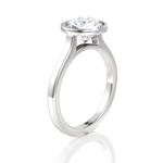 Molly round lab diamond engagement ring in 14k white gold - view 3