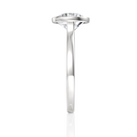 Molly round lab diamond engagement ring in platinum - view 4