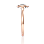 Molly round lab diamond engagement ring in 18k rose gold - view 4