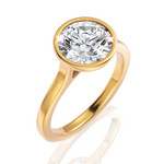 Molly round lab diamond engagement ring in 14k yellow gold - view 2