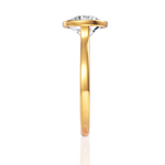 Molly round lab diamond engagement ring in 18k yellow gold - view 4