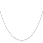 Gold (10K & 14K) Carded Cable Rope Chain - 14k White Gold / 13 in / 0.4 mm