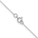 Gold (10K & 14K) Carded Cable Rope Chain - 14k White Gold / 13 in / 0.4 mm