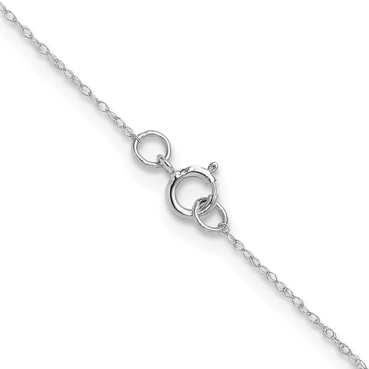 Gold (10K & 14K) Carded Cable Rope Chain - 14k White Gold / 13 in / 0.4 mm