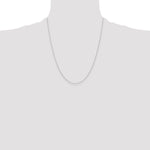Gold (10K & 14K) Carded Cable Rope Chain - 14k White Gold / 22 in / 0.4 mm