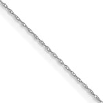 Gold (10K & 14K) Carded Cable Rope Chain - 14k White Gold / 13 in / 0.4 mm