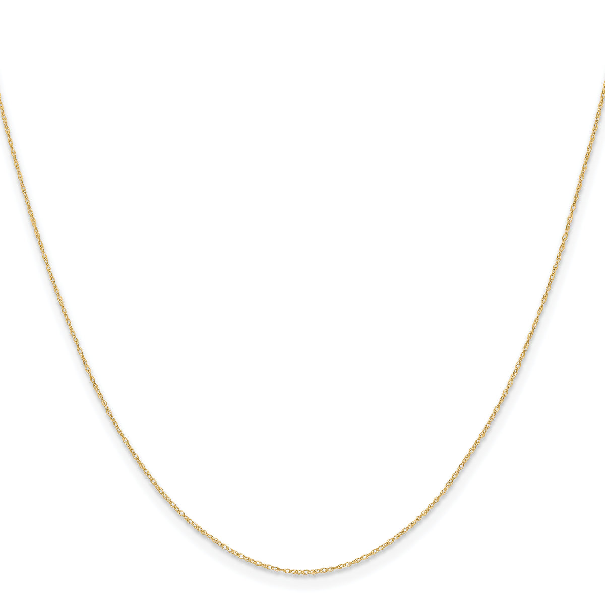 Gold (10K & 14K) Carded Cable Rope Chain - 14k Yellow Gold / 13 in / 0.4 mm
