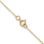 Gold (10K & 14K) Carded Cable Rope Chain - 14k Yellow Gold / 13 in / 0.4 mm