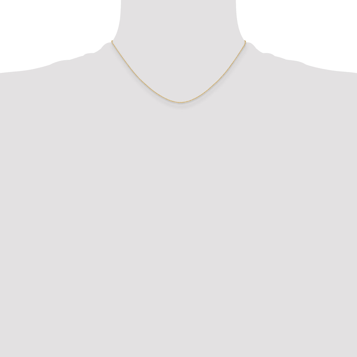 Gold (10K & 14K) Carded Cable Rope Chain - 14k Yellow Gold / 16 in / 0.4 mm