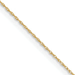 Gold (10K & 14K) Carded Cable Rope Chain - 14k Yellow Gold / 13 in / 0.4 mm