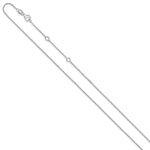Leslie's Gold Flat Cable Adjustable Chain - 10k White Gold / 18 in / 1.2 mm