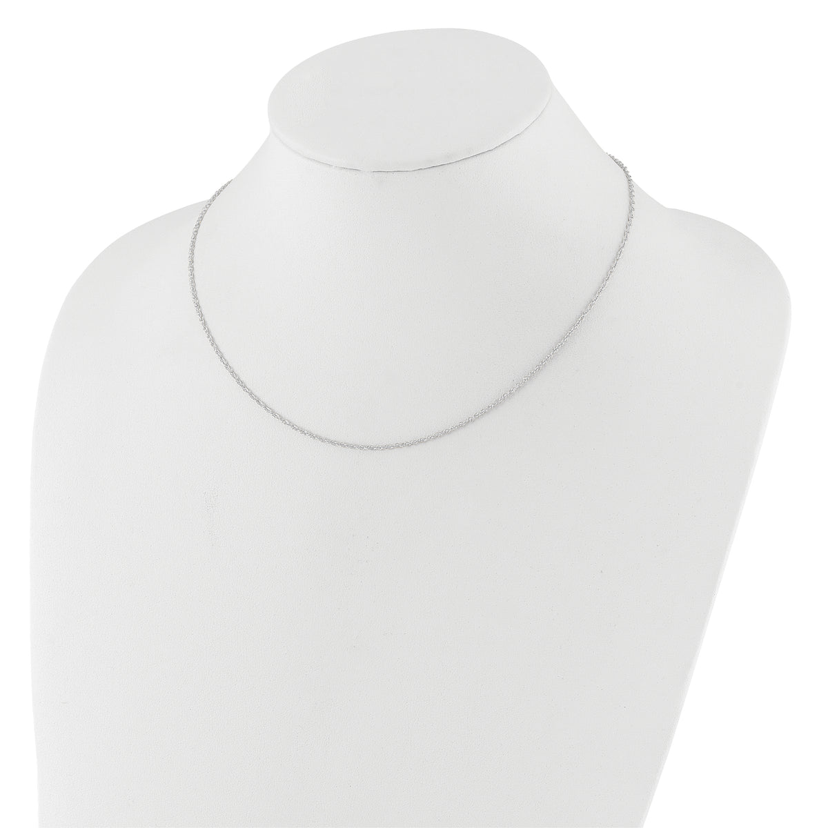 Leslie's Gold Flat Cable Adjustable Chain - 10k White Gold / 18 in / 1.2 mm