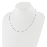 Leslie's Gold Flat Cable Adjustable Chain - 10k White Gold / 18 in / 1.2 mm