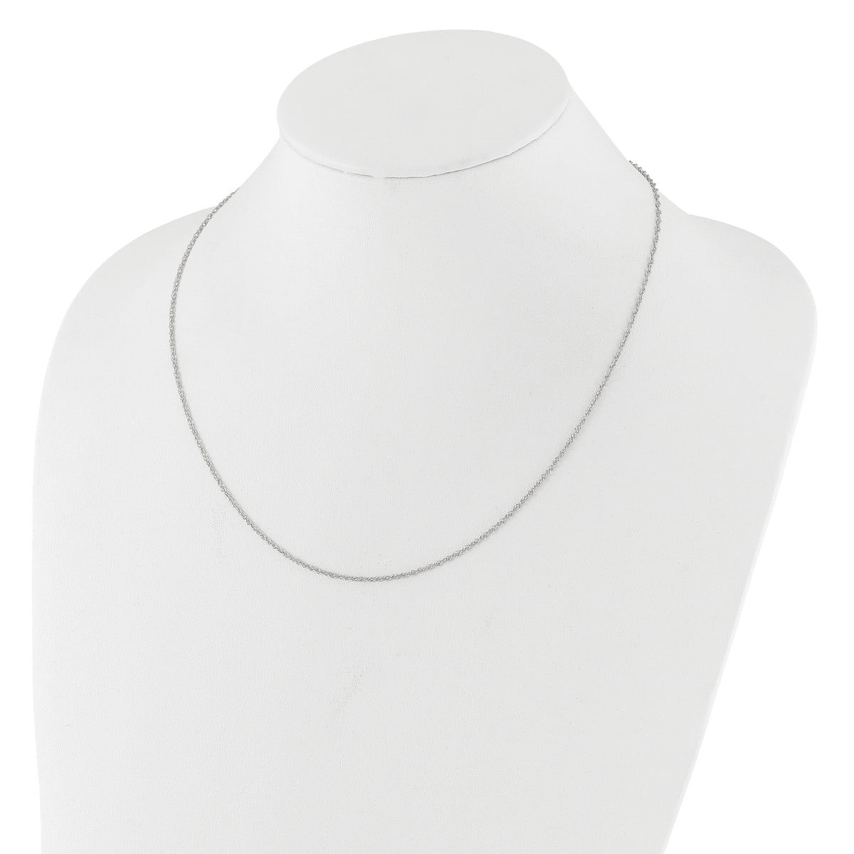 Leslie's Gold Flat Cable Adjustable Chain - 10k White Gold / 18 in / 1.2 mm