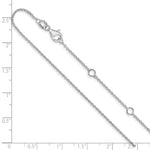 Leslie's Gold Flat Cable Adjustable Chain - 10k White Gold / 18 in / 1.2 mm
