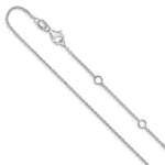 Leslie's Gold Flat Cable Adjustable Chain - 10k White Gold / 18 in / 1.2 mm