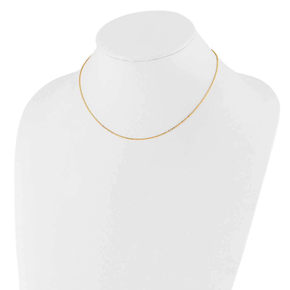 Leslie's Gold Flat Cable Adjustable Chain - 10k Yellow Gold / 18 in / 1.2 mm