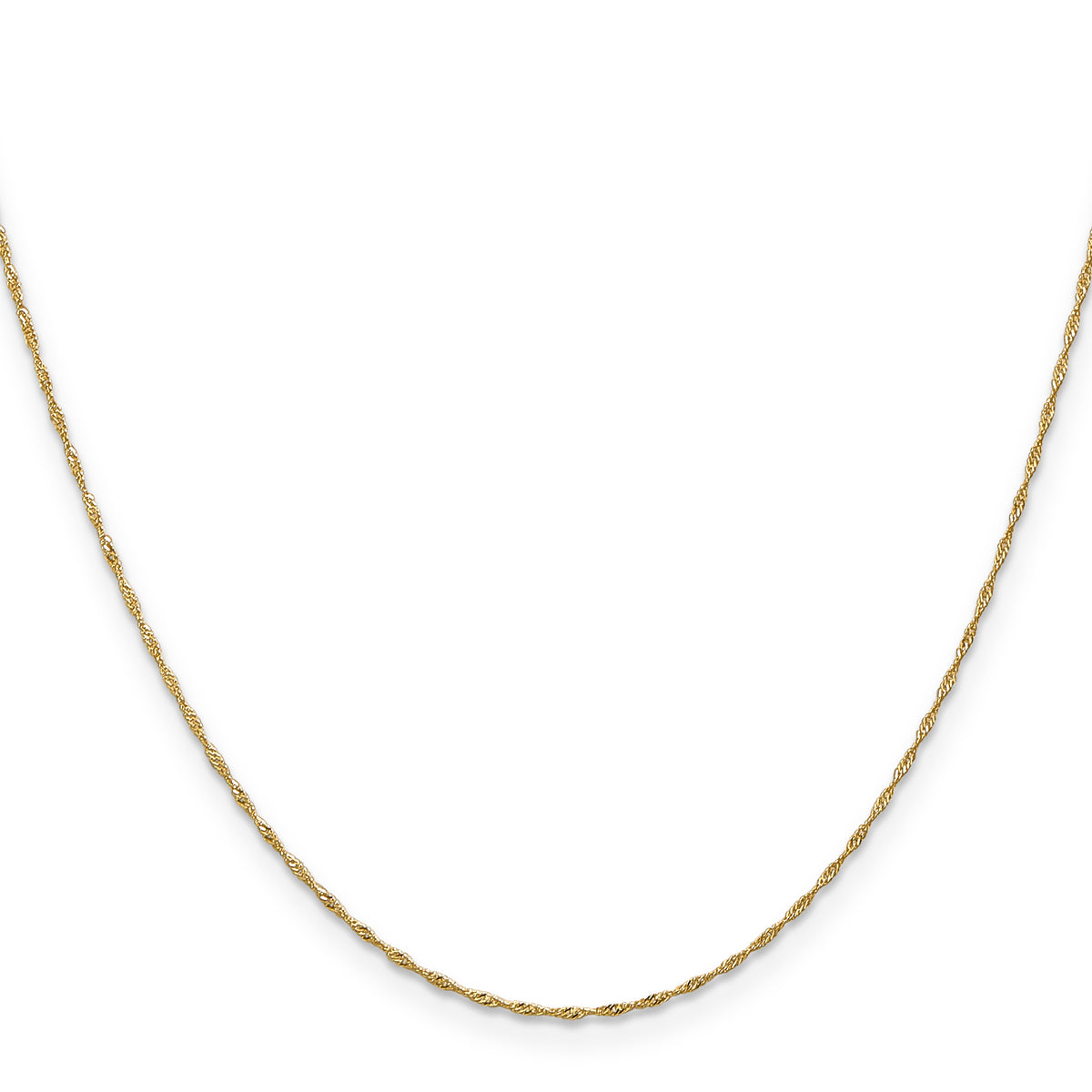 Leslie's 10k 1mm Singapore Chain - 16 inch