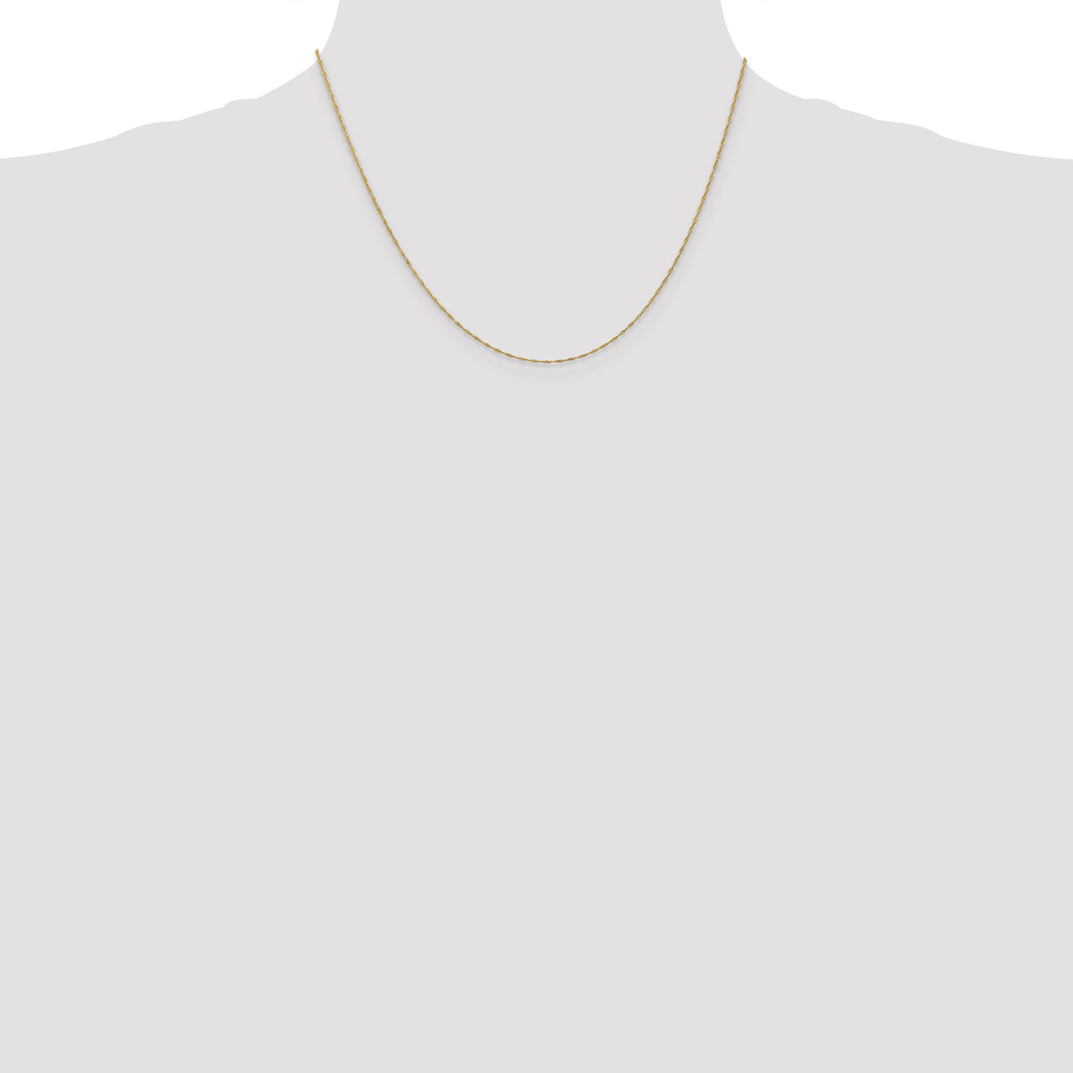 Leslie's 10k 1mm Singapore Chain - 18 inch