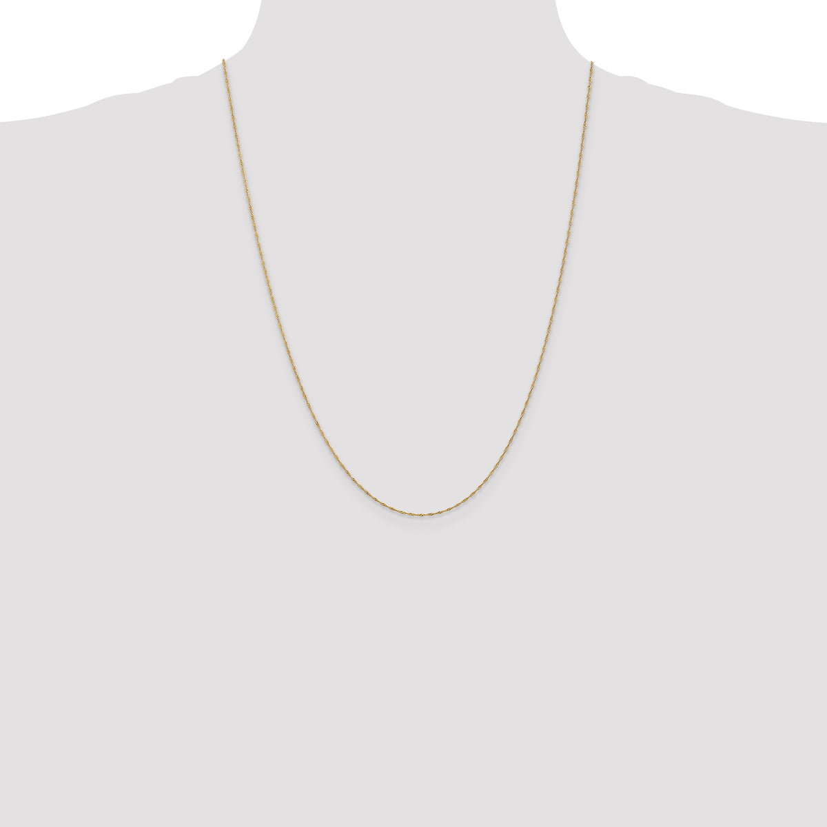 Leslie's 10k 1mm Singapore Chain - 24 inch