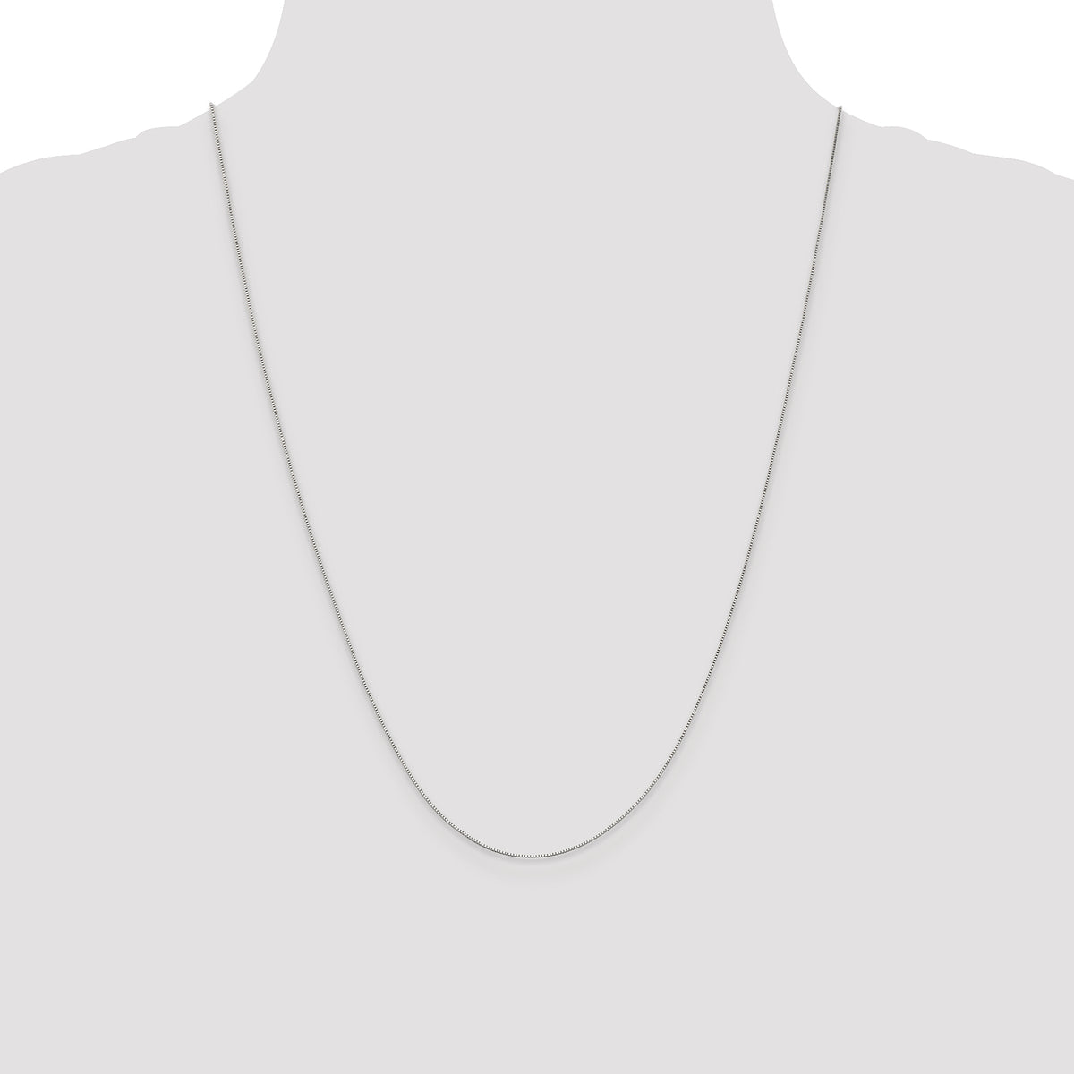 Leslie's (10K & 14K) Baby Box Chain - 10k White Gold / 24 in / Lobster