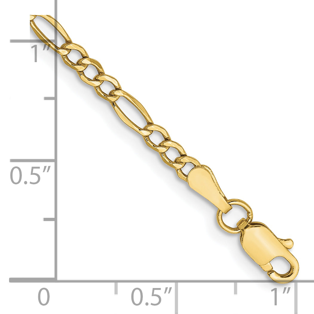 Leslie's 10k 2.5mm Figaro Chain Bracelet - 7 inch