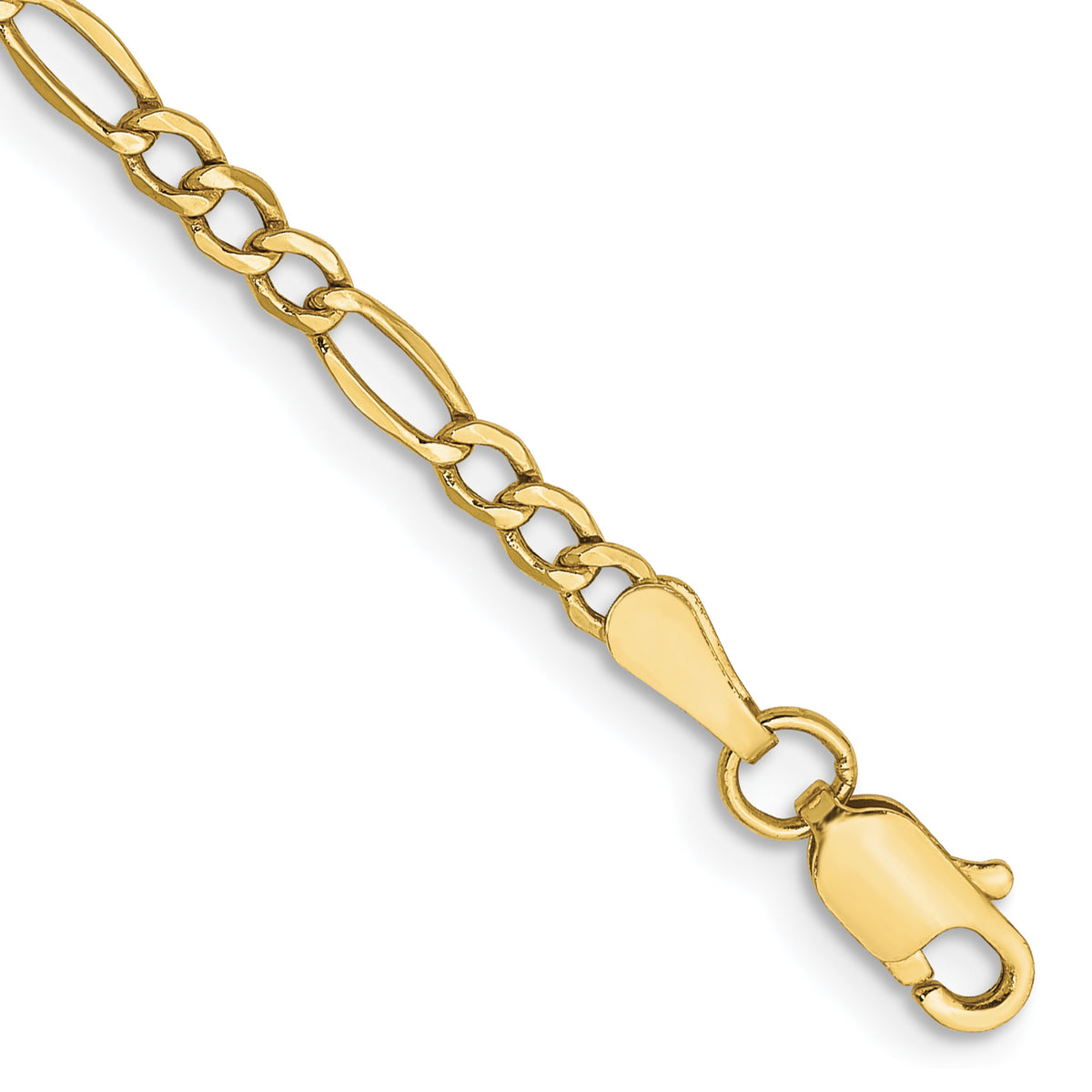 Leslie's 10k 2.5mm Figaro Chain Bracelet - 7 inch