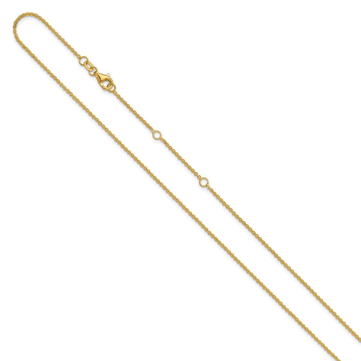 Leslie's Gold Flat Cable Adjustable Chain - 10k Yellow Gold / 18 in / 0.95 mm