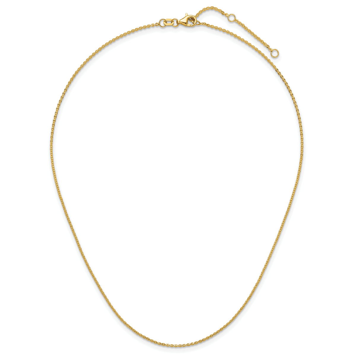 Leslie's Gold Flat Cable Adjustable Chain - 10k Yellow Gold / 18 in / 0.95 mm