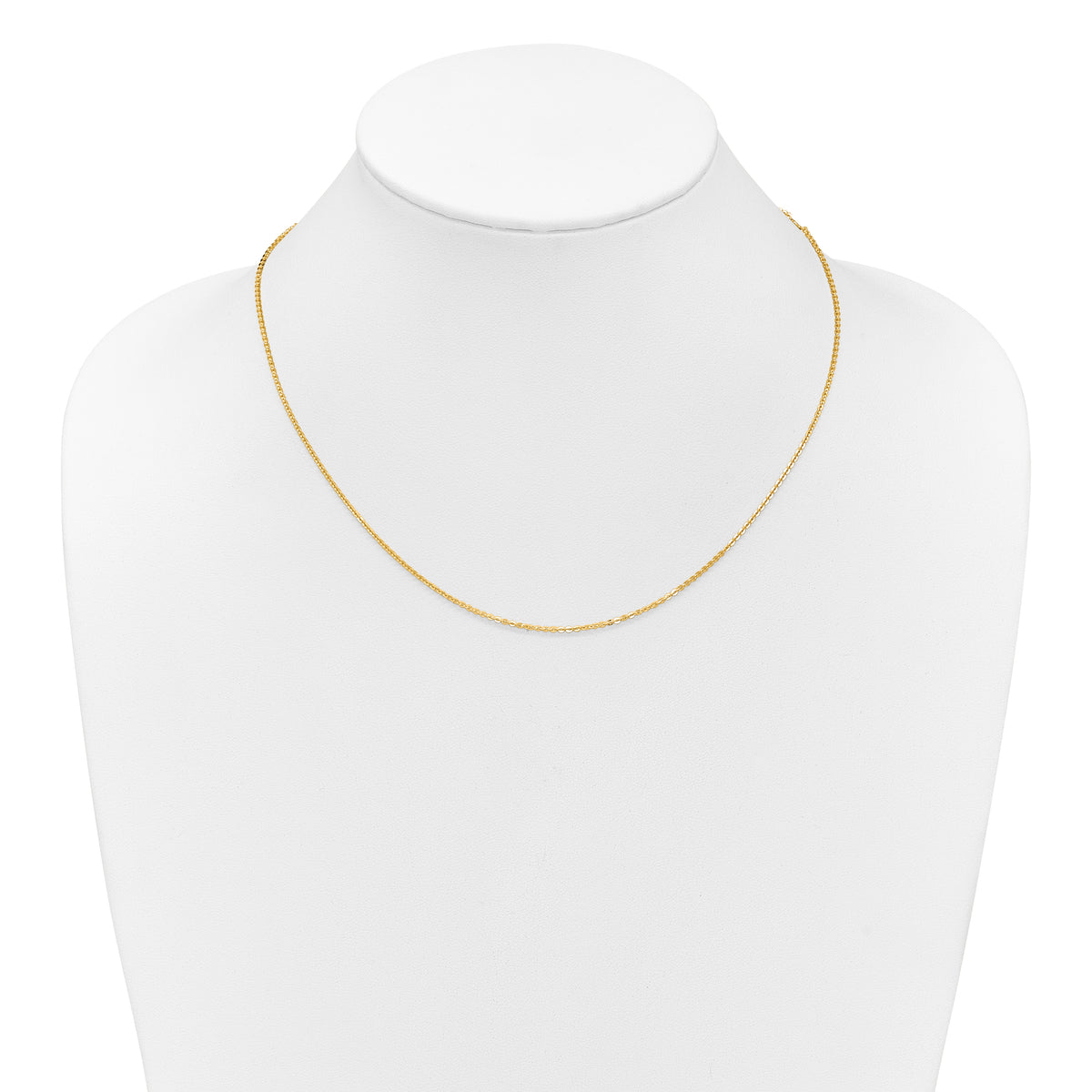 Leslie's Gold Flat Cable Adjustable Chain - 10k Yellow Gold / 18 in / 0.95 mm