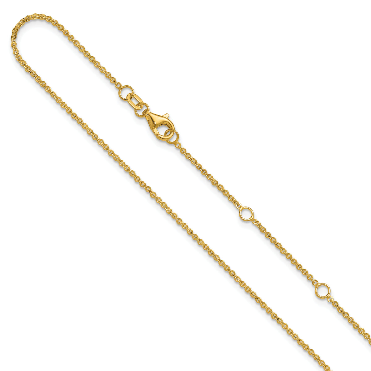 Leslie's Gold Flat Cable Adjustable Chain - 10k Yellow Gold / 18 in / 0.95 mm