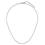 Leslie's Gold Flat Cable Adjustable Chain - 10k White Gold / 18 in / 0.95 mm