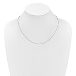 Leslie's Gold Flat Cable Adjustable Chain - 10k White Gold / 18 in / 0.95 mm
