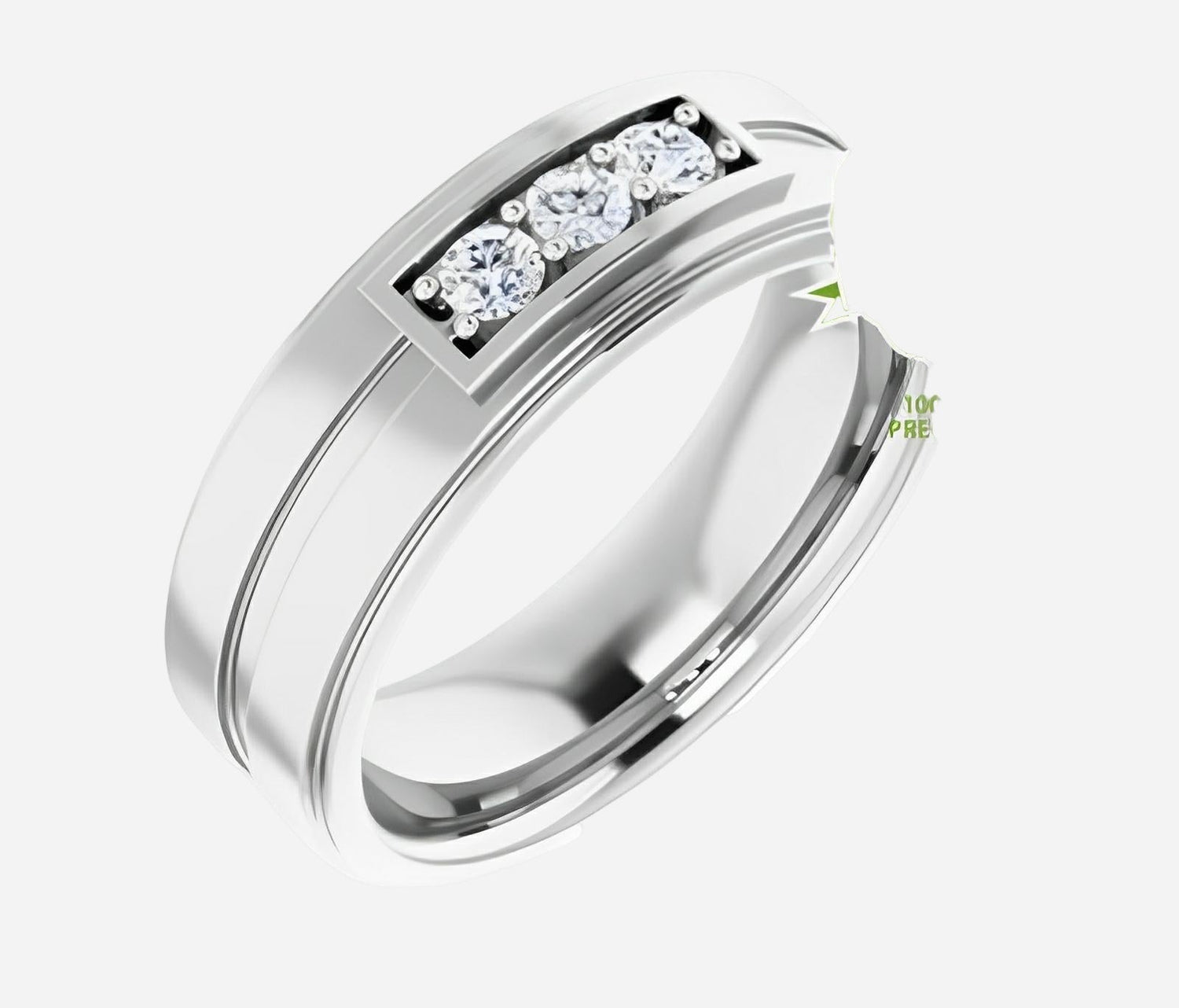 Diamond band, rose gold ring