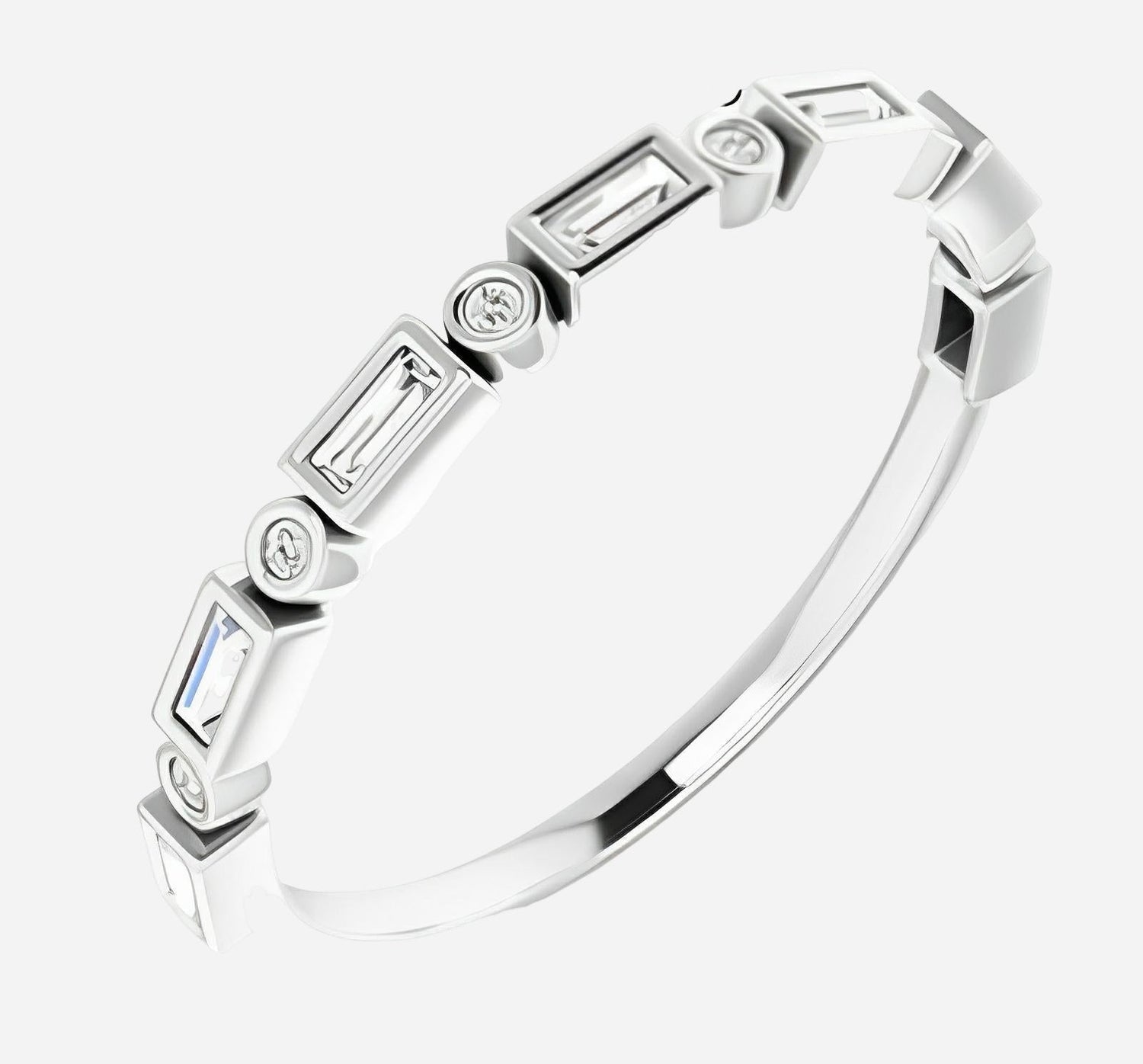 Yellow gold natural diamond band