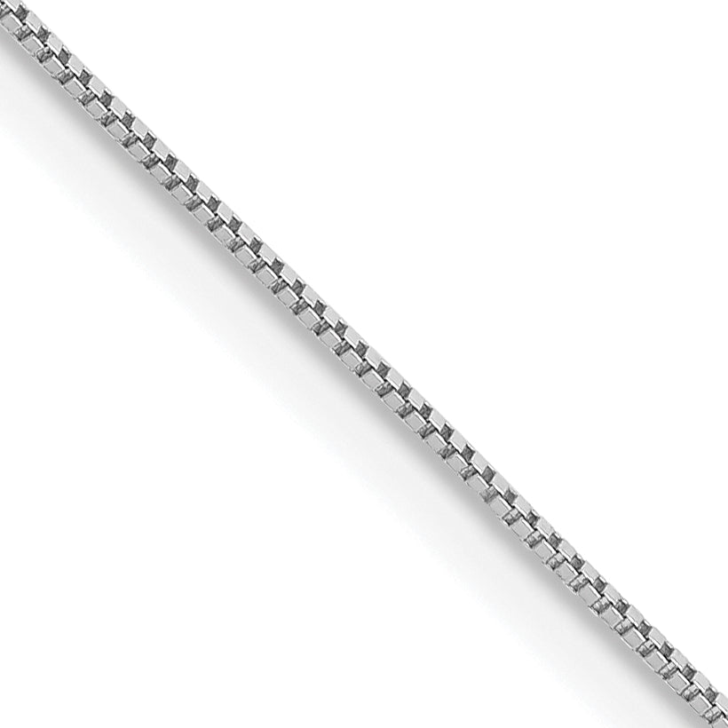 Gold Carded Box Chain - 14k White Gold / 16 in