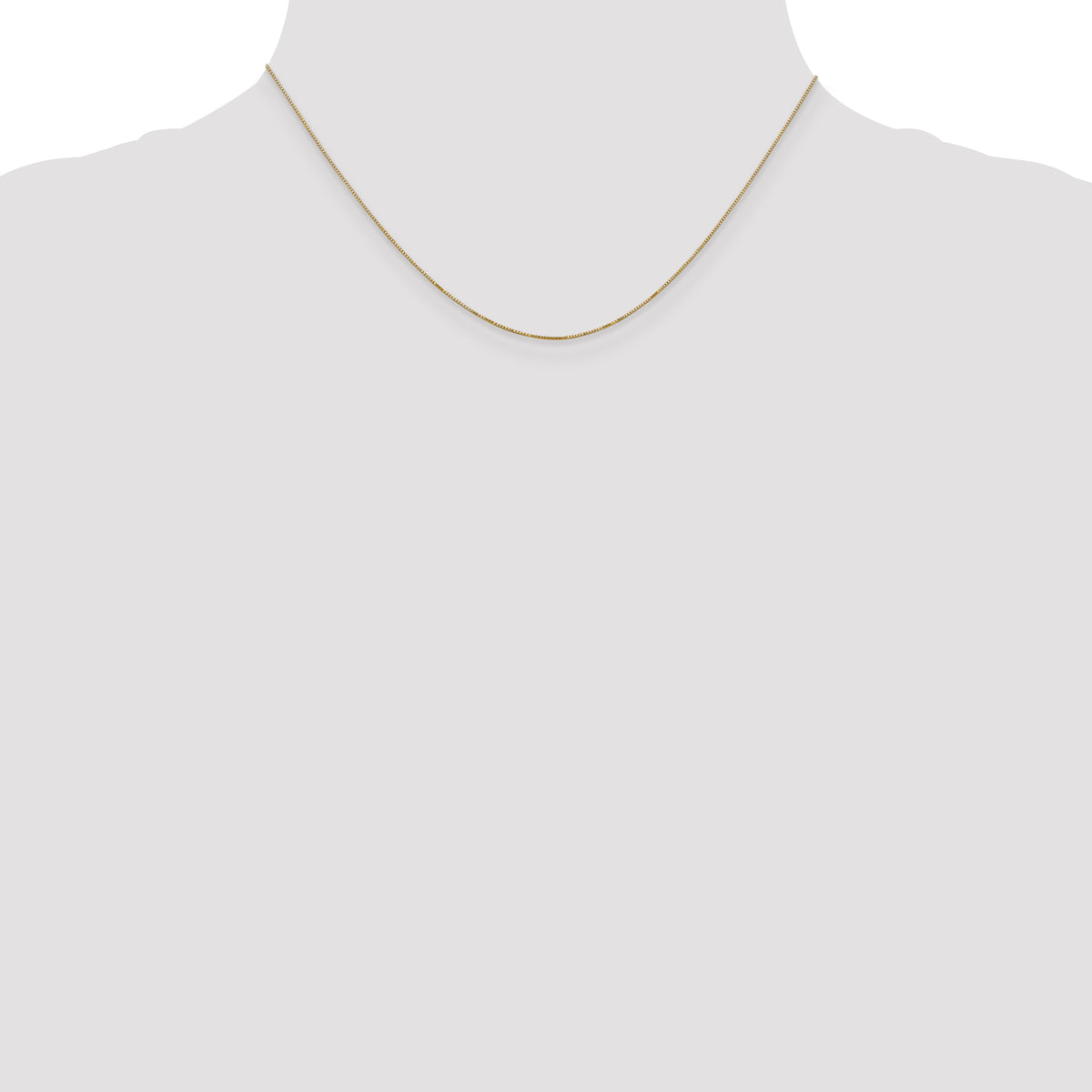 Gold Carded Box Chain - 14k Yellow Gold / 16 in