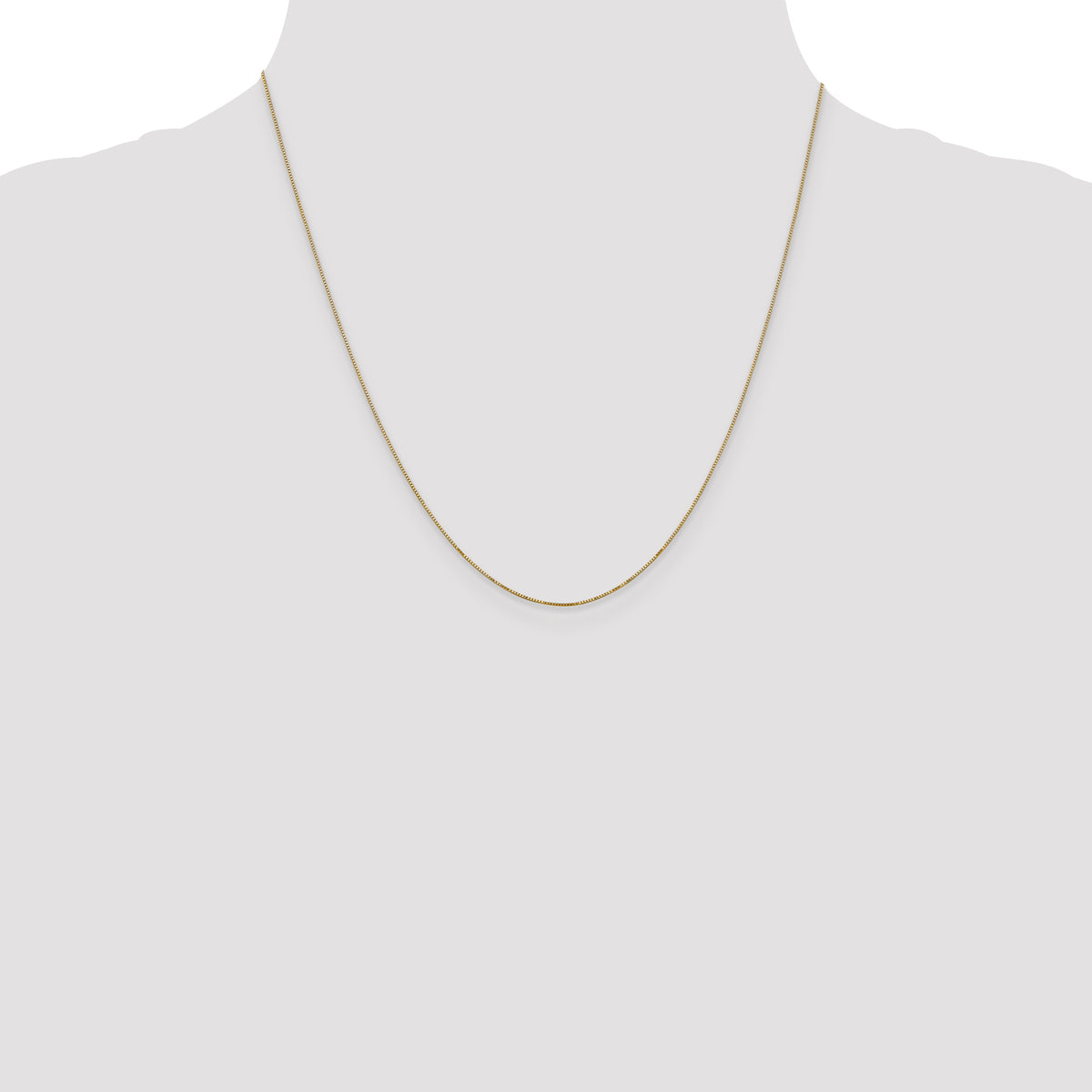 Gold Carded Box Chain - 14k Yellow Gold / 20 in