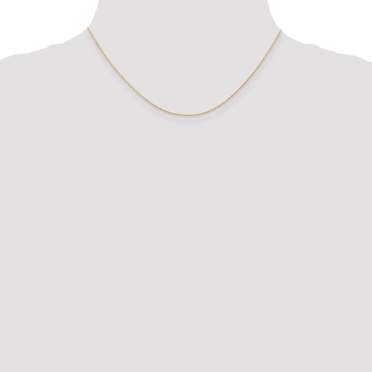 Gold (10K & 14K) Carded Cable Rope Chain - 14k Rose Gold / 16 in / 0.5 mm
