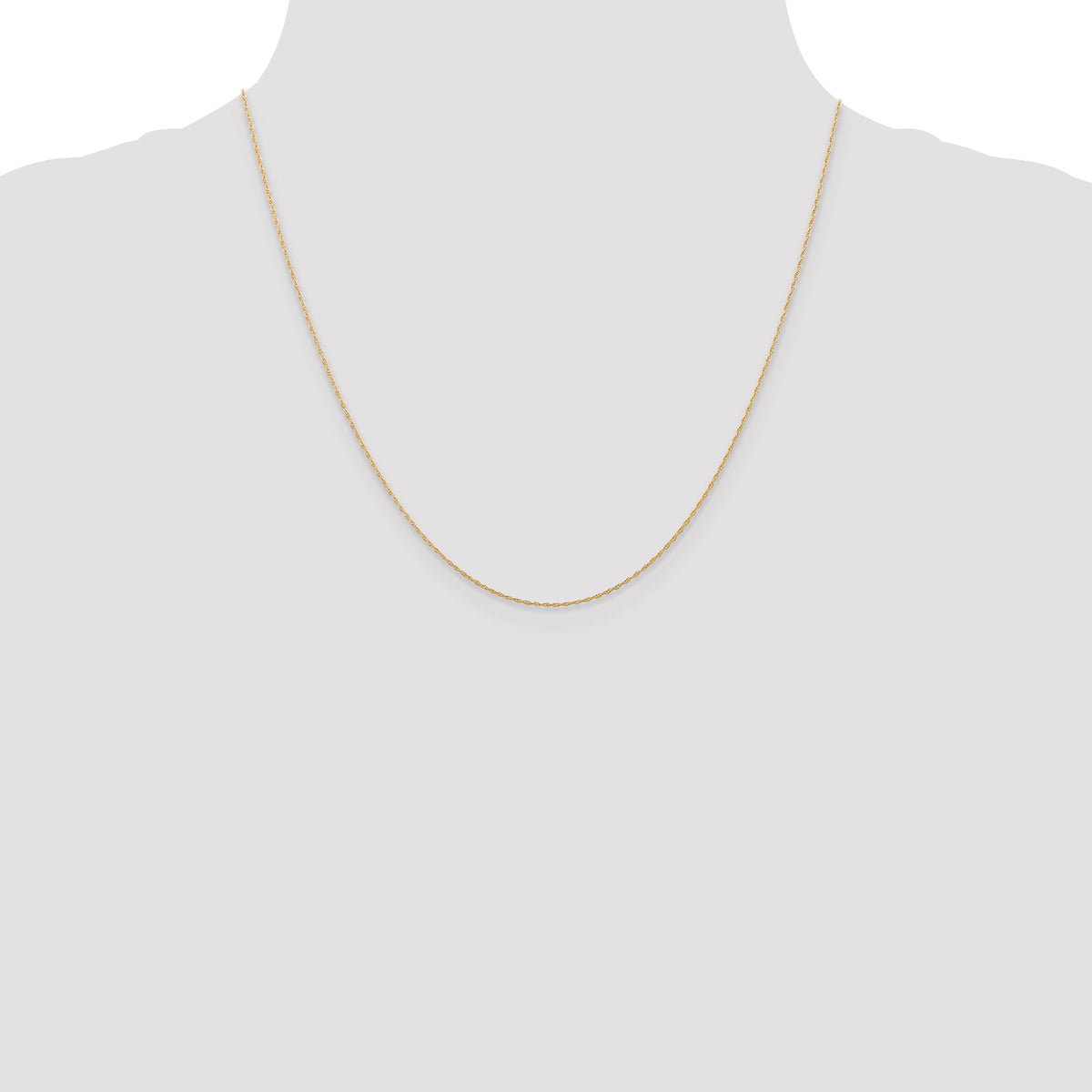 Gold (10K & 14K) Carded Cable Rope Chain - 14k Rose Gold / 20 in / 0.5 mm