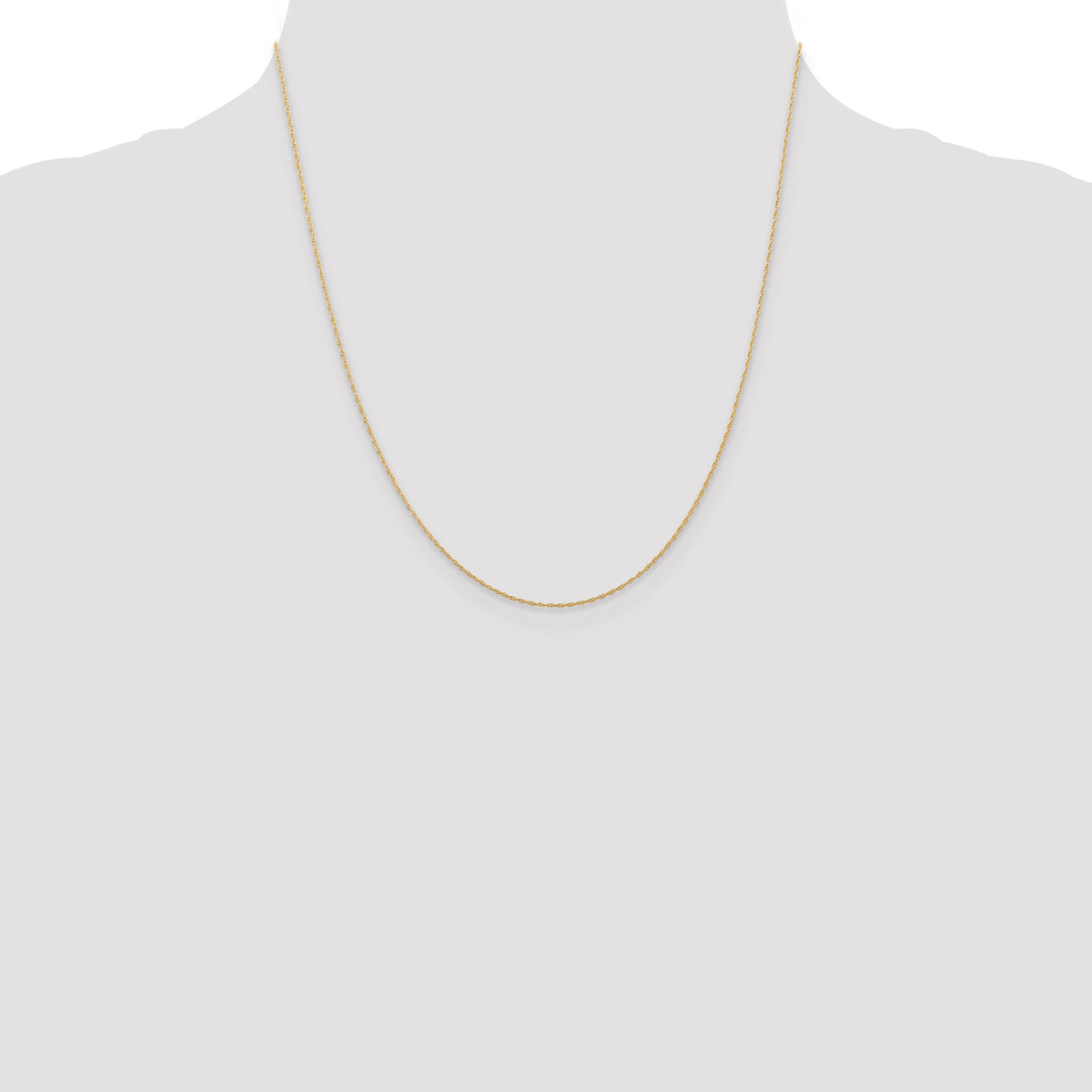 Gold (10K & 14K) Carded Cable Rope Chain - 14k Yellow Gold / 20 in / 0.5 mm
