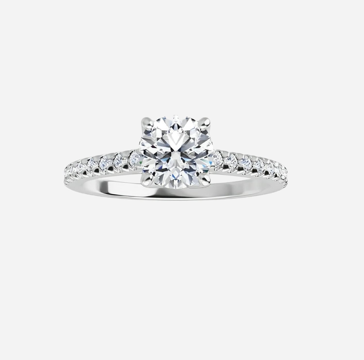 Rose gold bridal set featuring natural diamonds