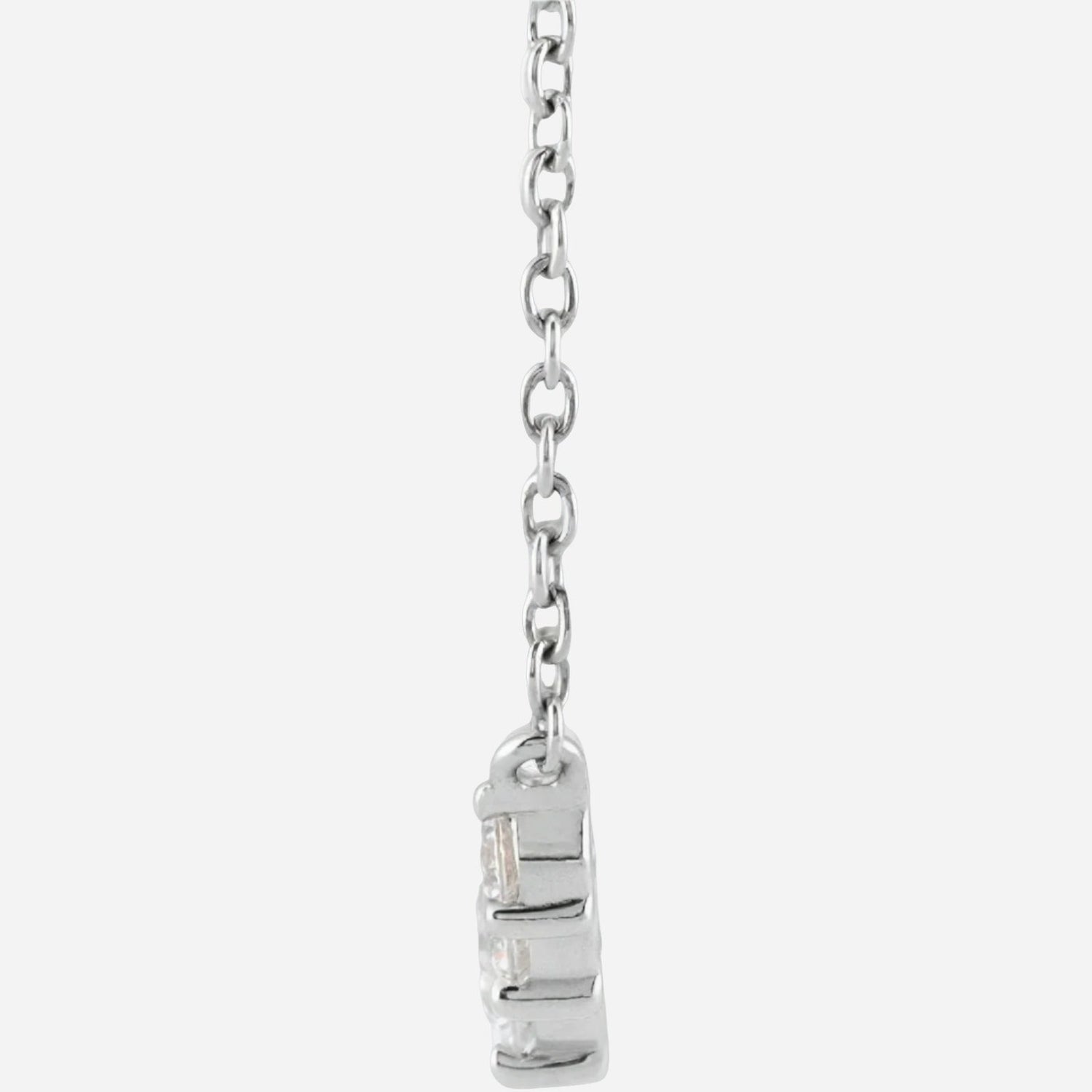 14K White 1/3 CTW Lab-Grown Diamond Graduated 18" Necklace