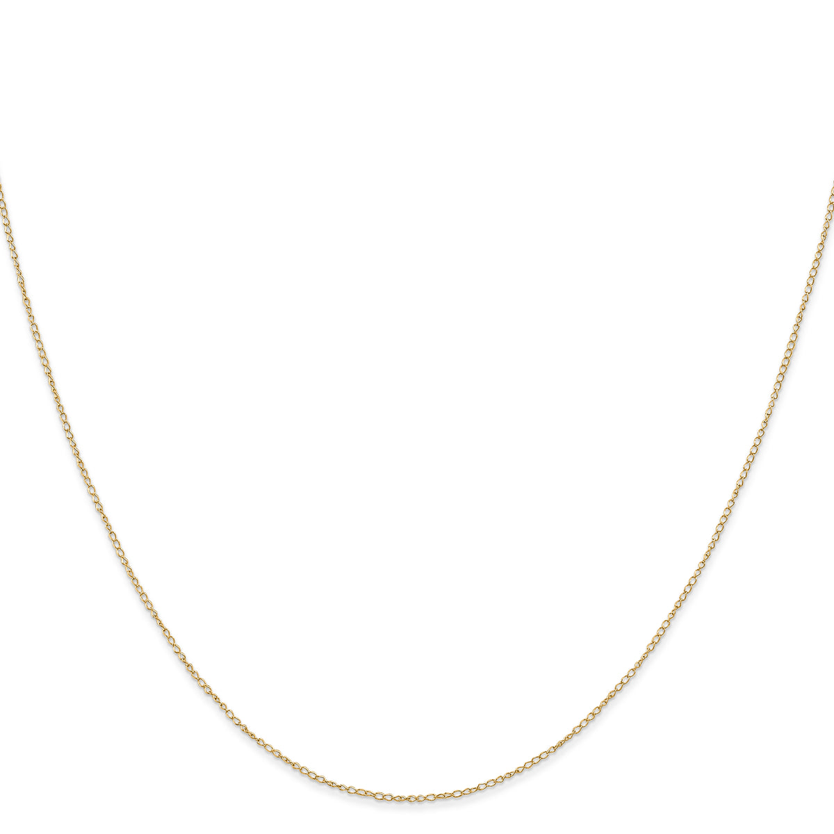Gold (10K & 14K) Carded Curb Chain - 14k Yellow Gold / 13 in / 0.42 mm