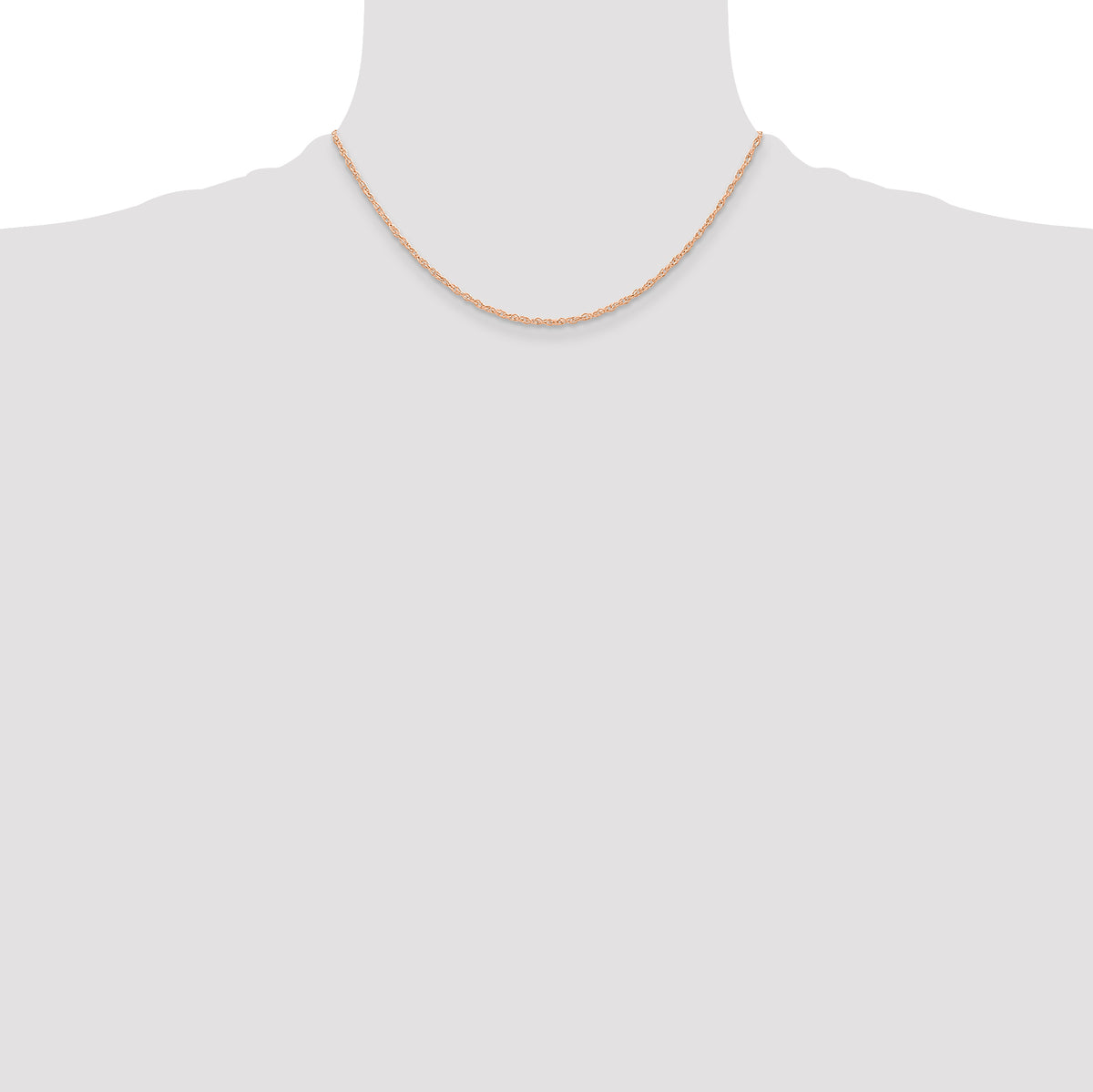 Gold (10K & 14K) Carded Cable Rope Chain - 14k Rose Gold / 16 in / 0.6 mm