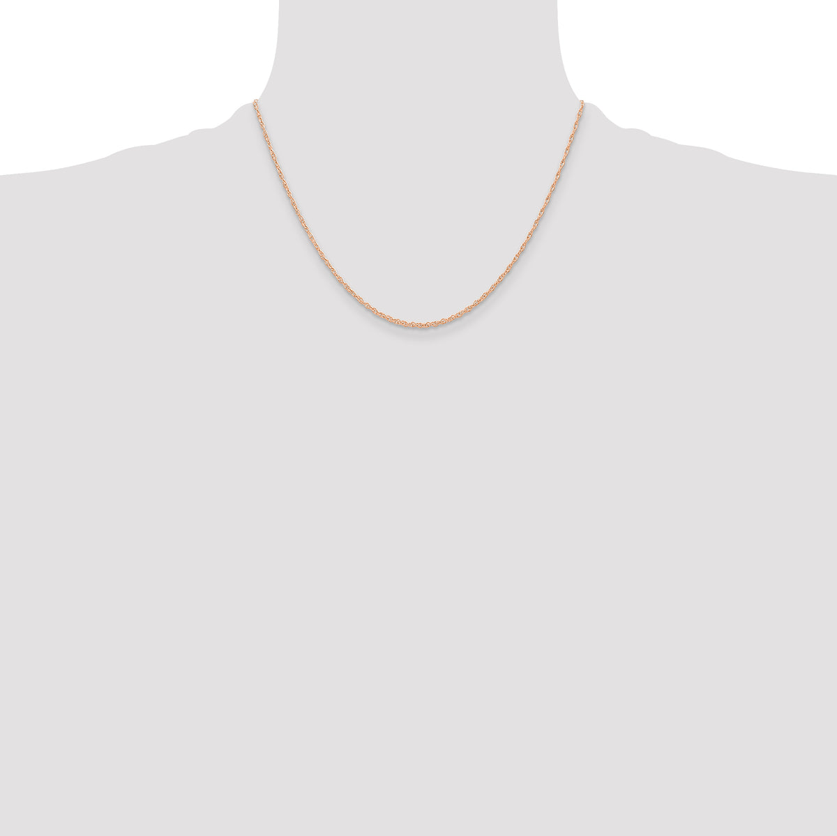 Gold (10K & 14K) Carded Cable Rope Chain - 14k Rose Gold / 18 in / 0.6 mm