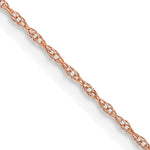 Gold (10K & 14K) Carded Cable Rope Chain - 14k Rose Gold / 16 in / 0.6 mm