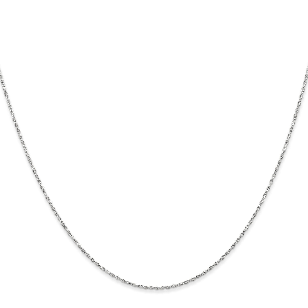 Gold (10K & 14K) Carded Cable Rope Chain - 14k White Gold / 13 in / 0.6 mm