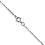 Gold (10K & 14K) Carded Cable Rope Chain - 14k White Gold / 13 in / 0.6 mm