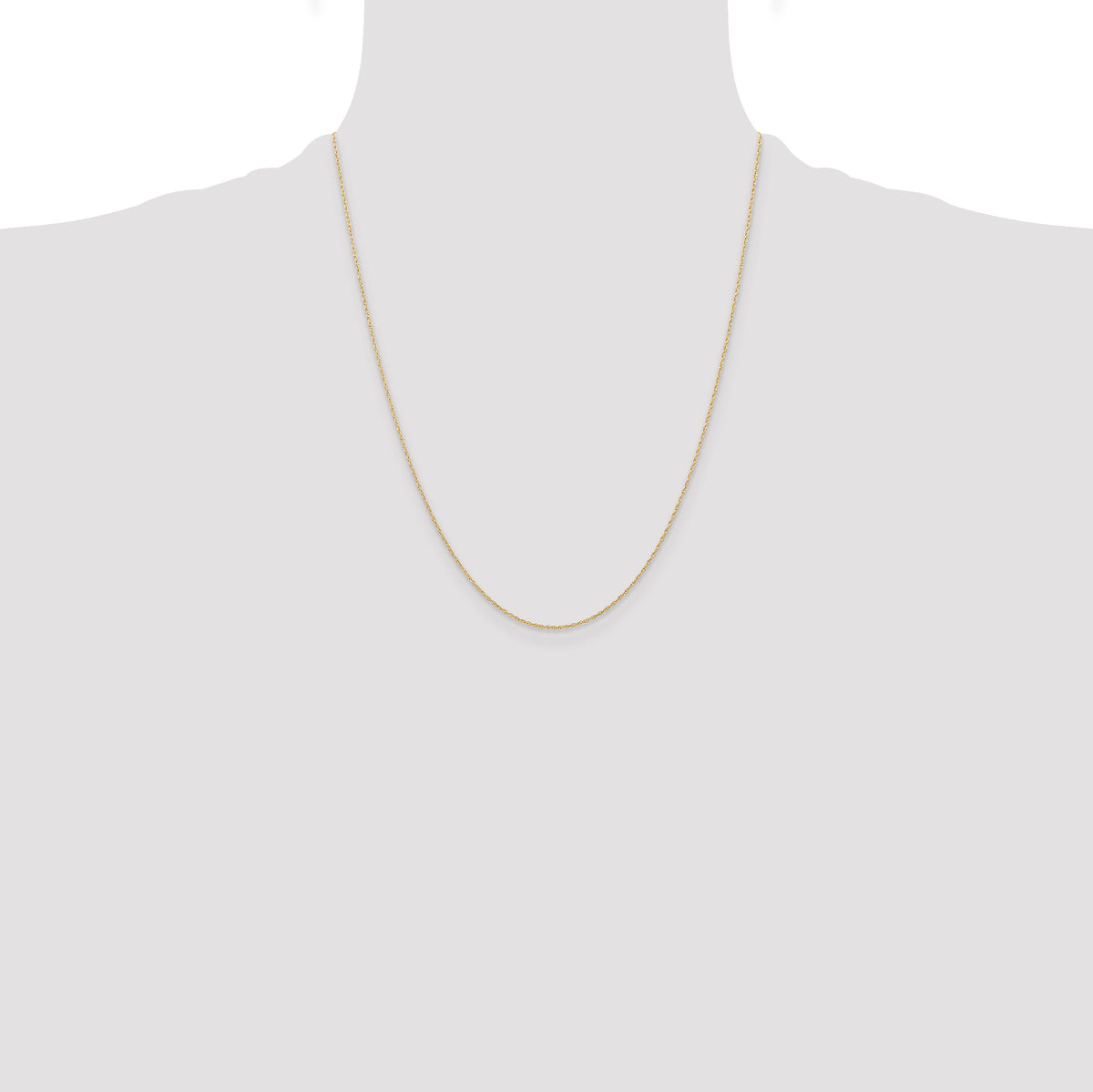 Gold (10K & 14K) Carded Cable Rope Chain - 14k Yellow Gold / 22 in / 0.6 mm